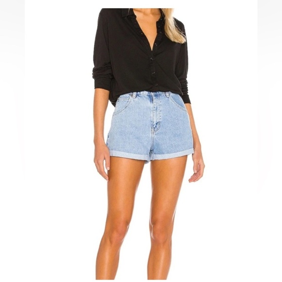 Rollas dusters high rise slim Tan Denim Shorts size 29 - Picture 1 of 9